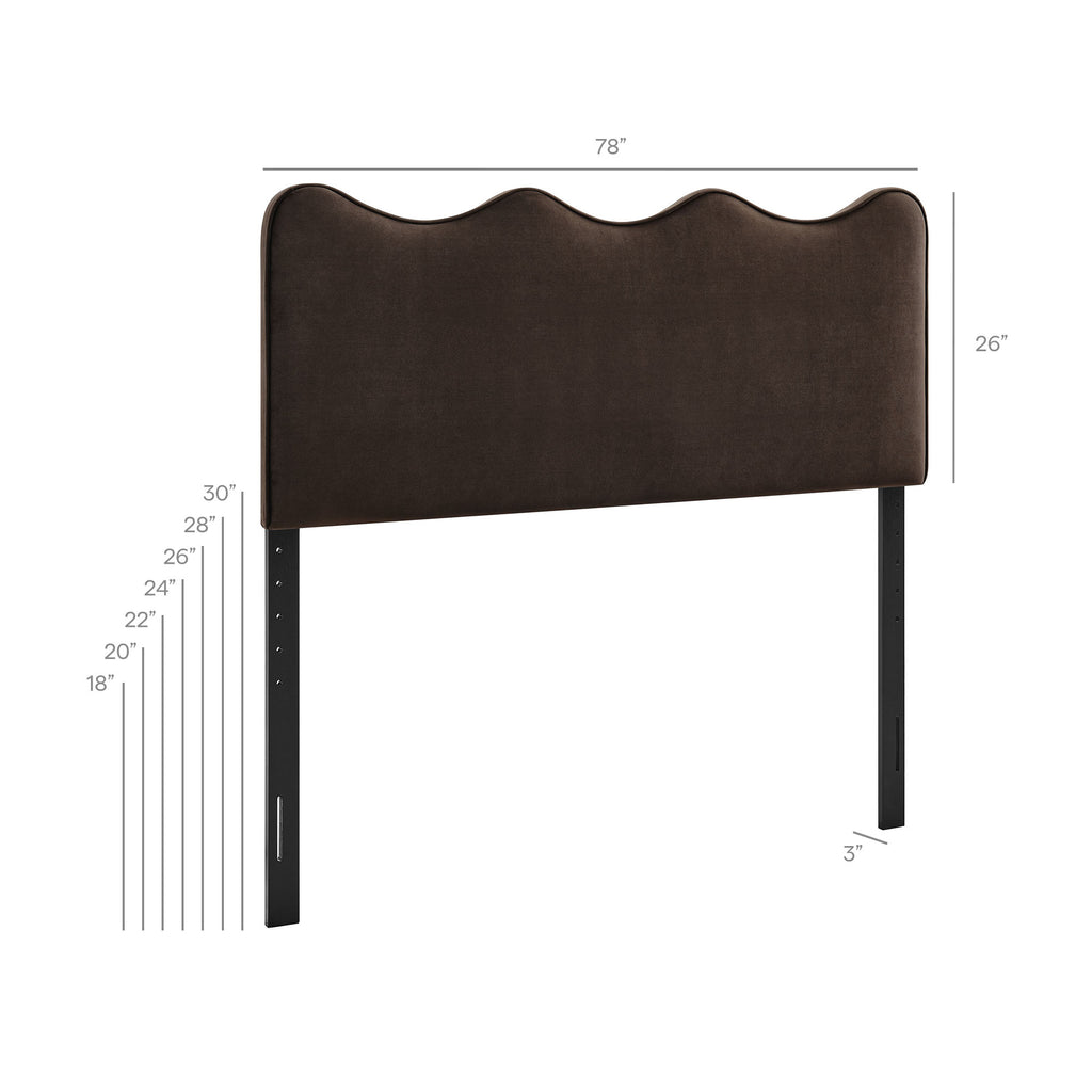 Athena Stain-Resistant Performance Velvet King Size Headboard by Modway
