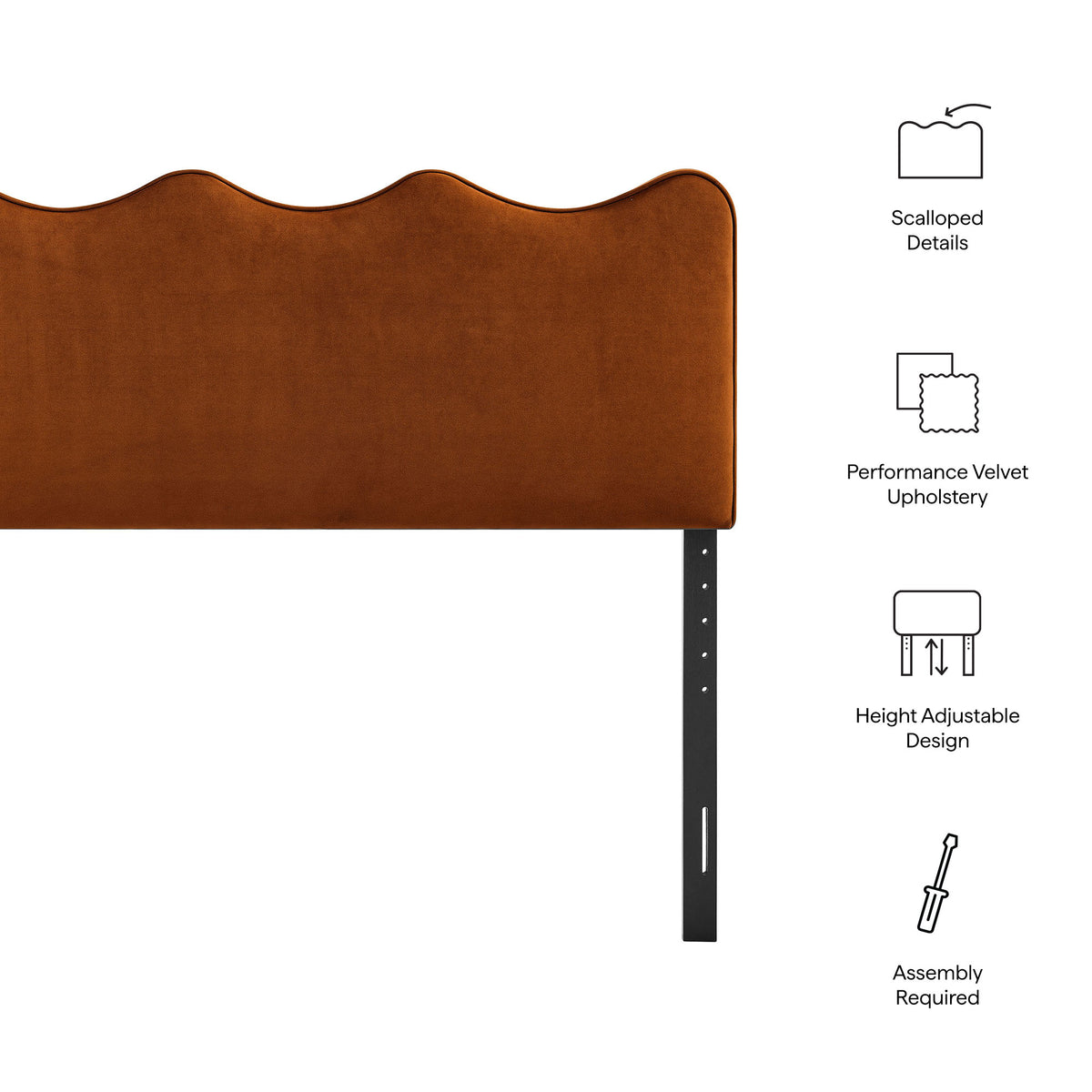 Athena Stain-Resistant Performance Velvet King Size Headboard by Modway