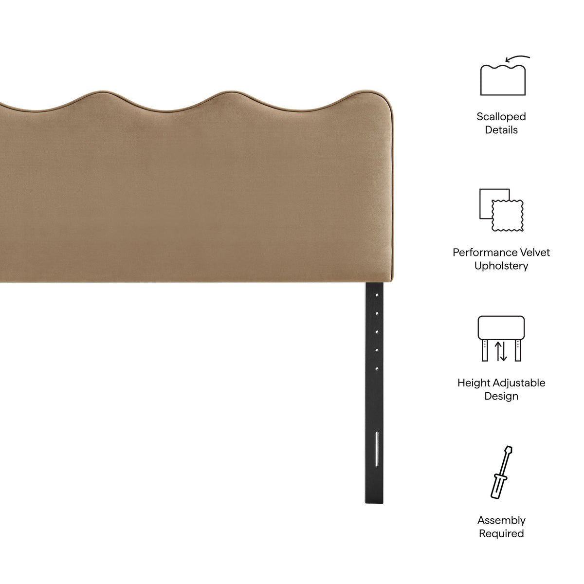 Athena Stain-Resistant Performance Velvet King Size Headboard by Modway