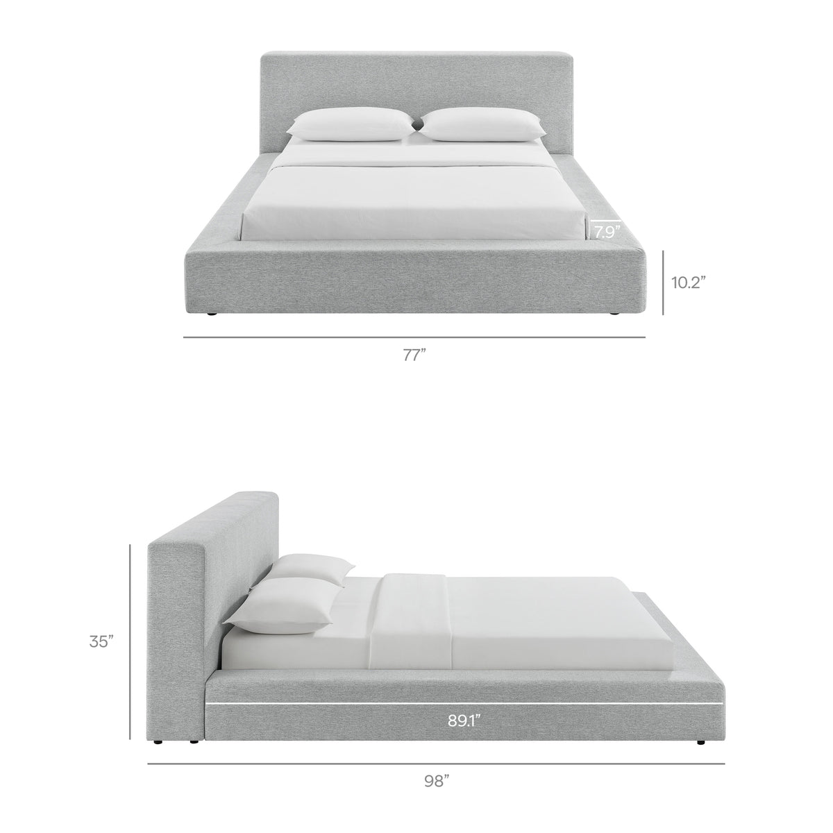 Luma Chenille Upholstered Queen Platform Bed Frame by Modway