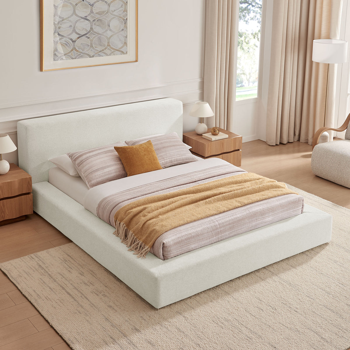 Luma Chenille Upholstered King Platform Bed Frame by Modway