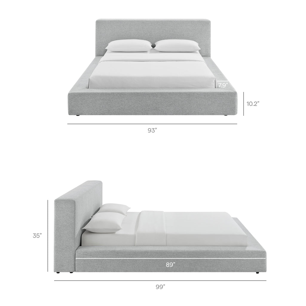 Luma Chenille Upholstered King Platform Bed Frame by Modway