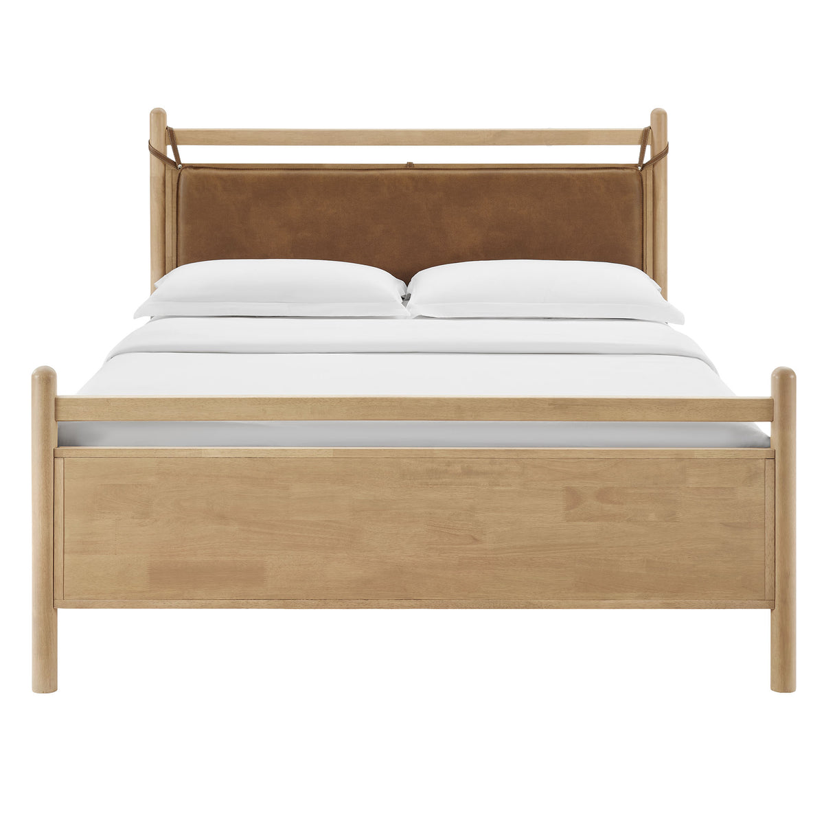 Leni Queen Size Vegan Leather and Wood Platform Bed Frame by Modway