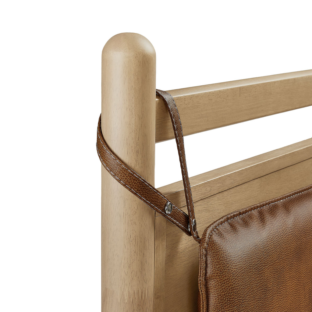 Leni Queen Size Vegan Leather and Wood Platform Bed Frame by Modway