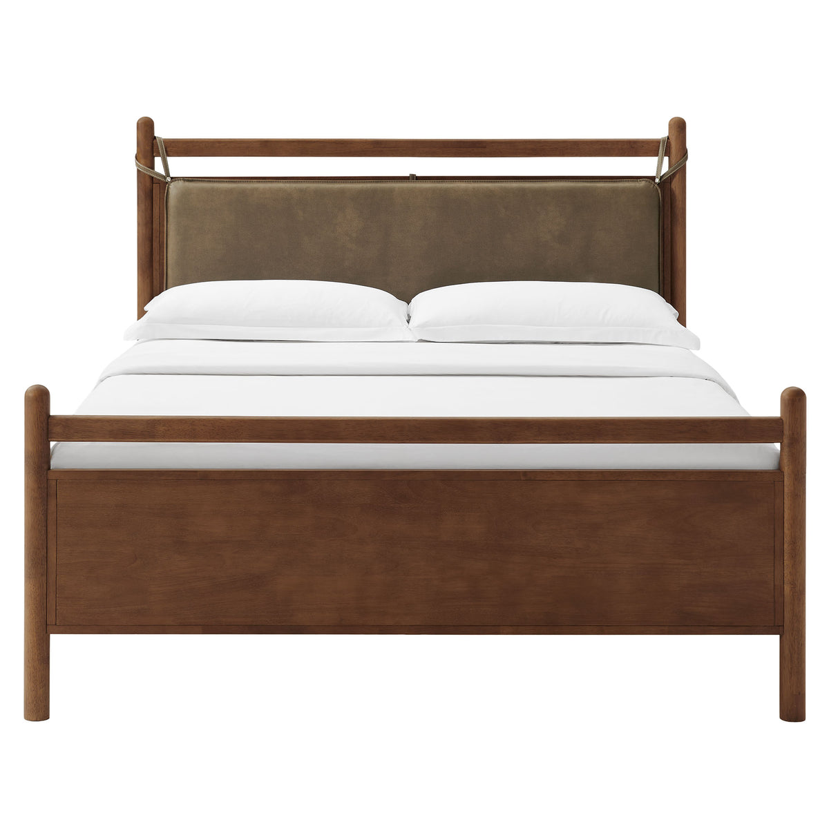 Leni Queen Size Vegan Leather and Wood Platform Bed Frame by Modway