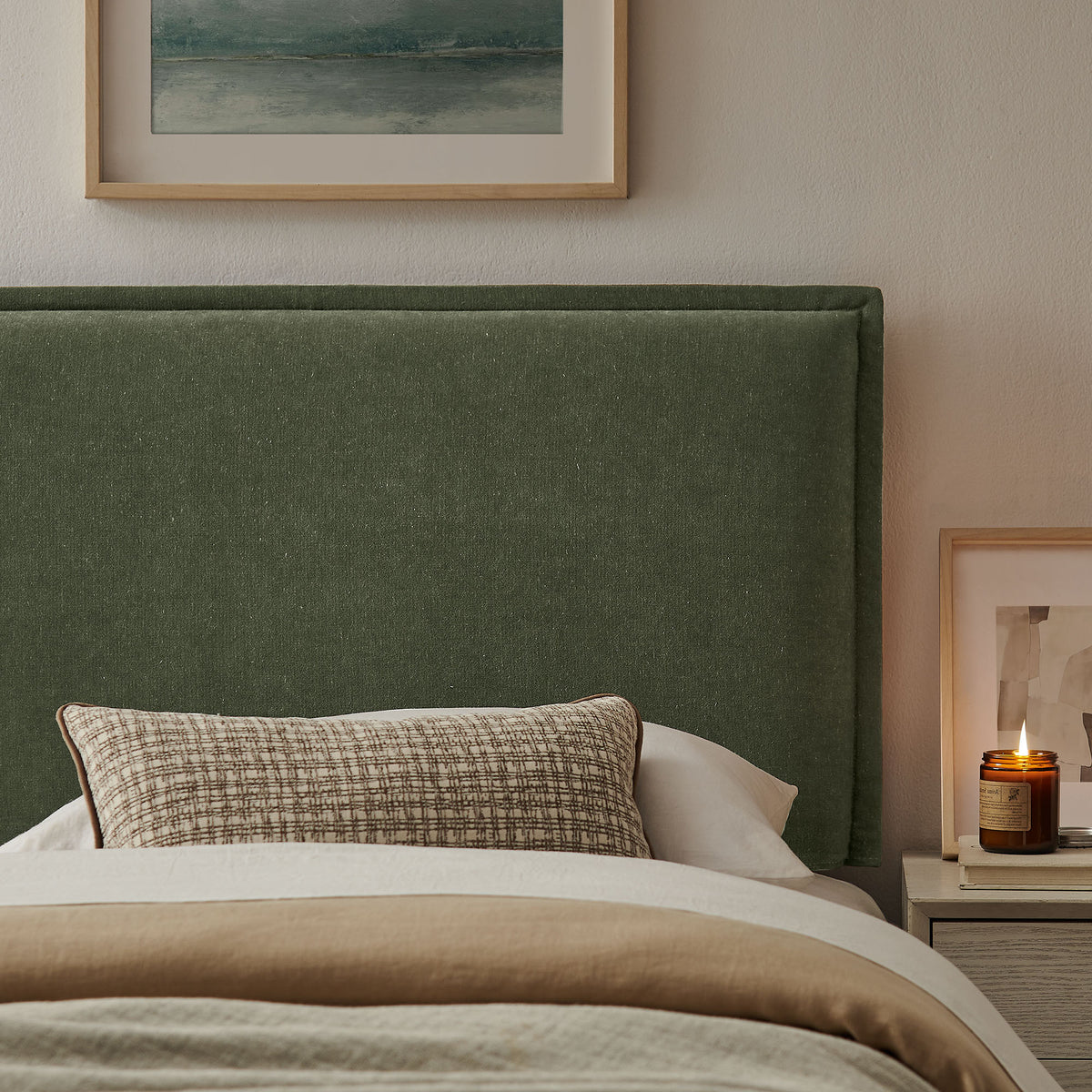 Camille Upholstered Linen Blend Twin Size Headboard by Modway