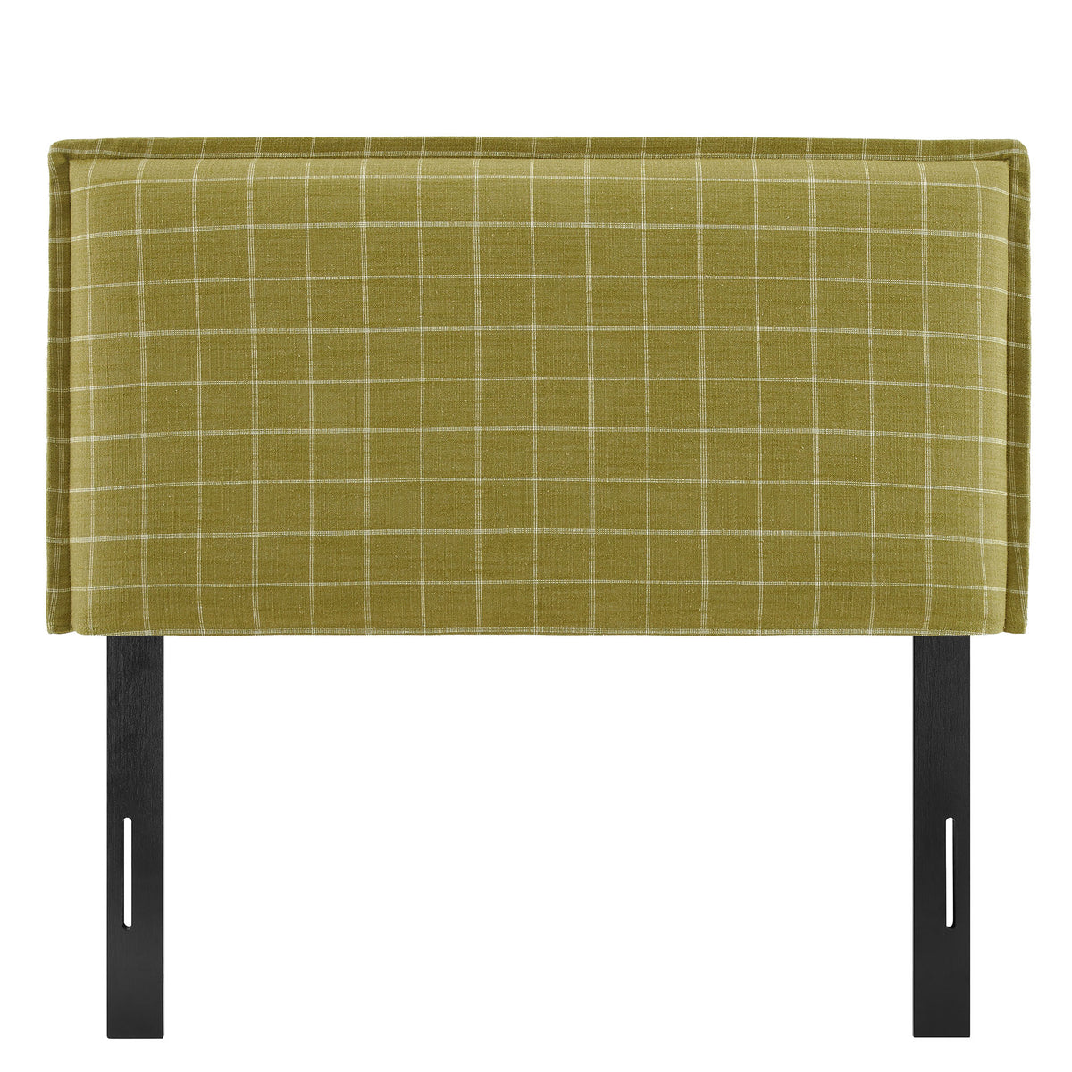 Camille Checkered Linen Blend Twin Size Headboard by Modway