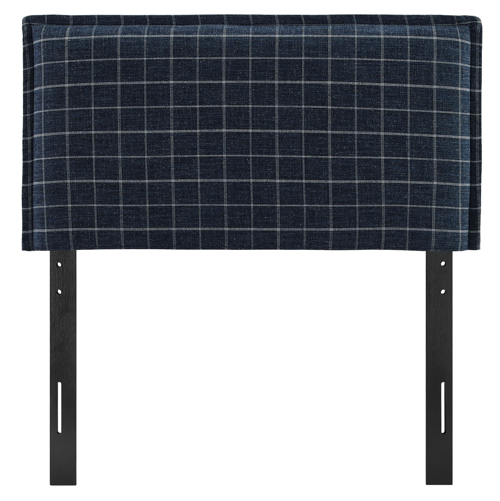 Camille Checkered Linen Blend Twin Size Headboard by Modway