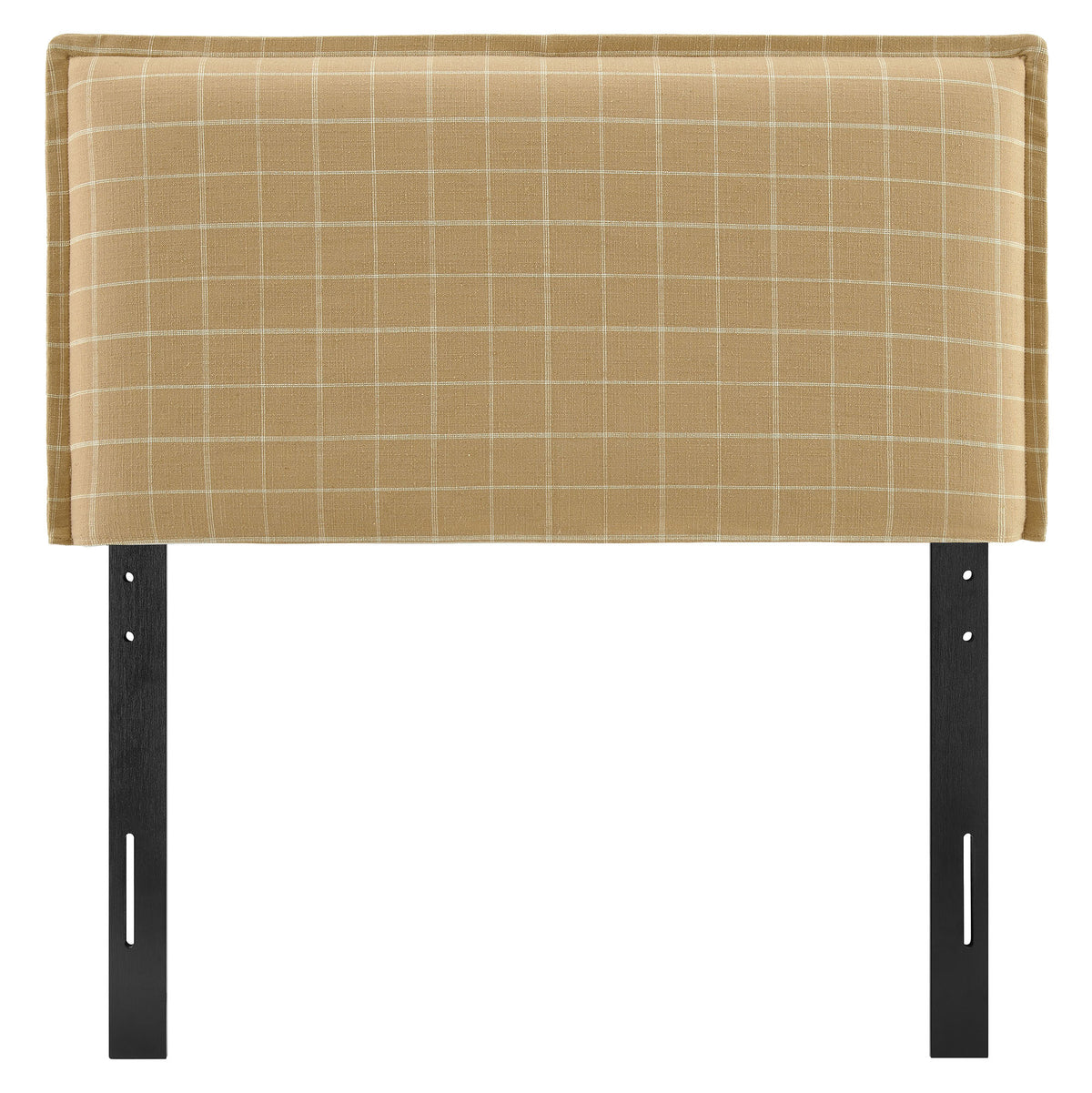 Camille Checkered Linen Blend Twin Size Headboard by Modway