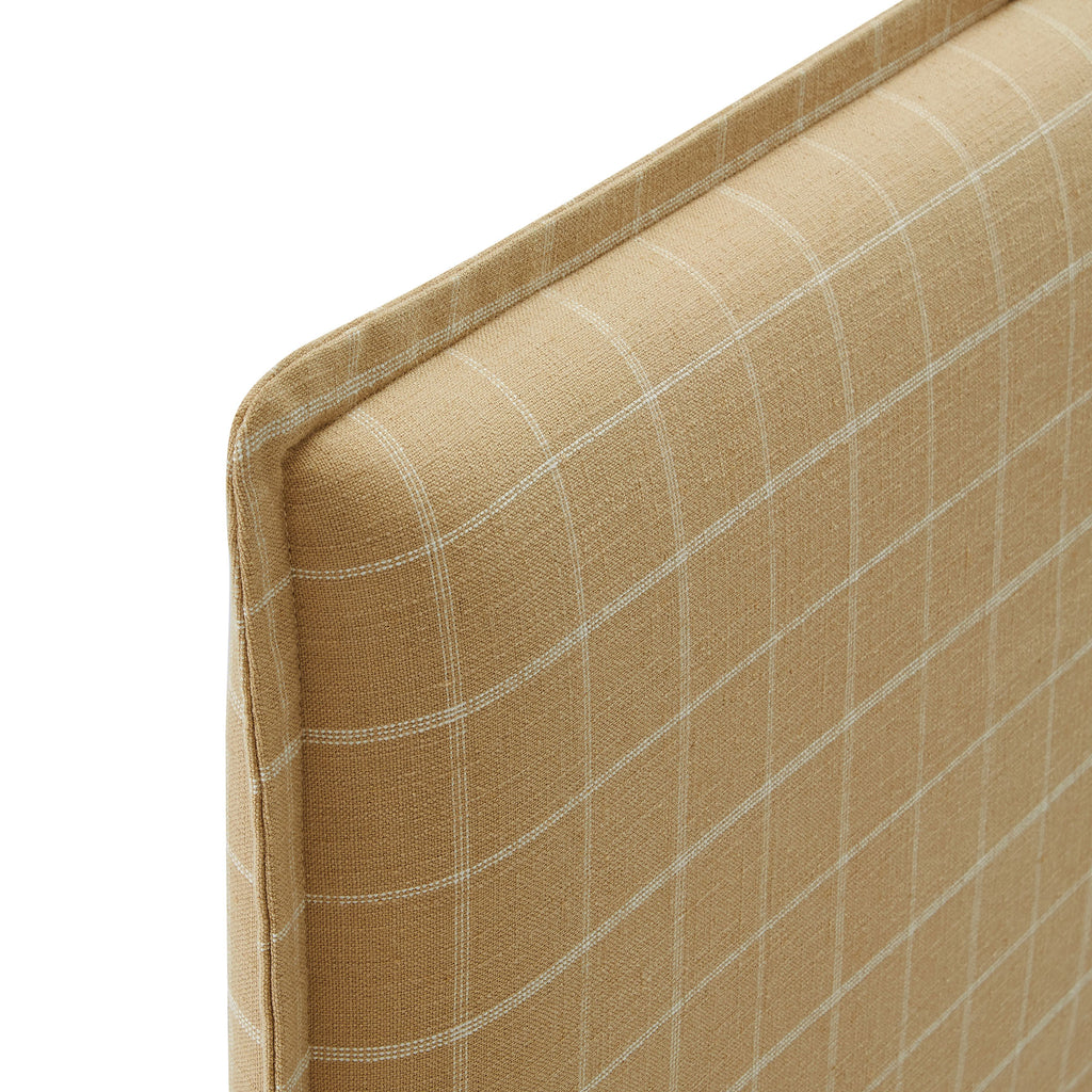 Camille Checkered Linen Blend Twin Size Headboard by Modway