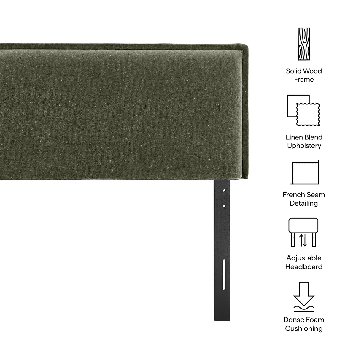 Camille Upholstered Linen Blend Full Size Headboard by Modway