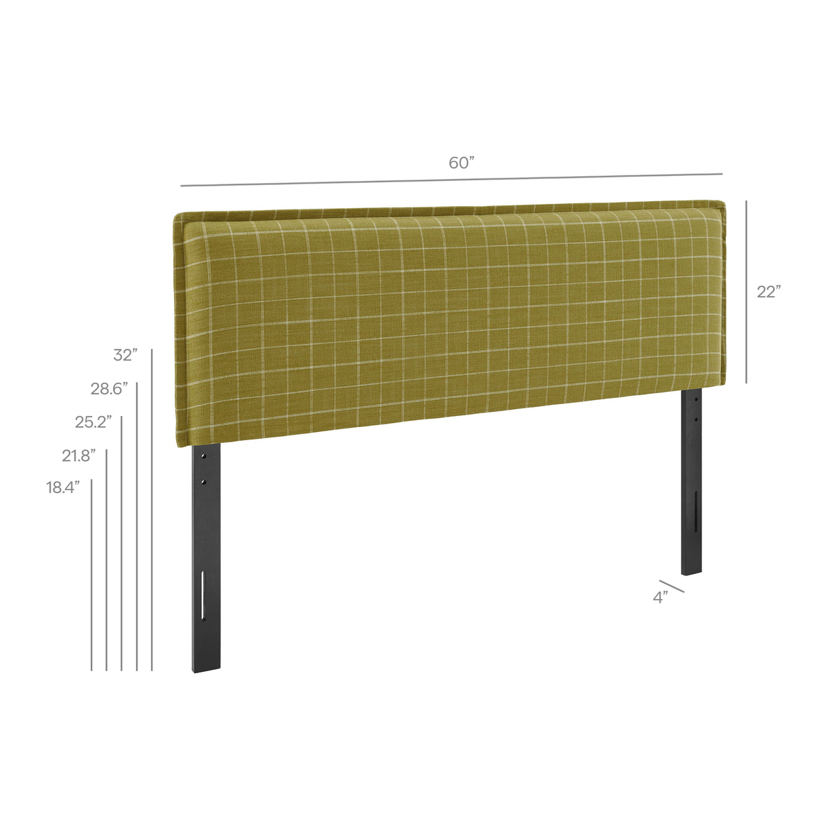 Camille Checkered Linen Blend Full Size Headboard by Modway