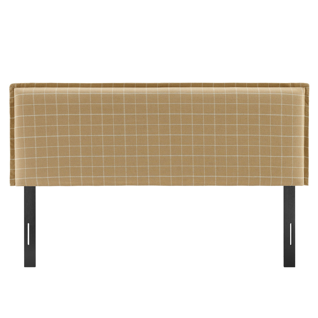 Camille Checkered Linen Blend Full Size Headboard by Modway