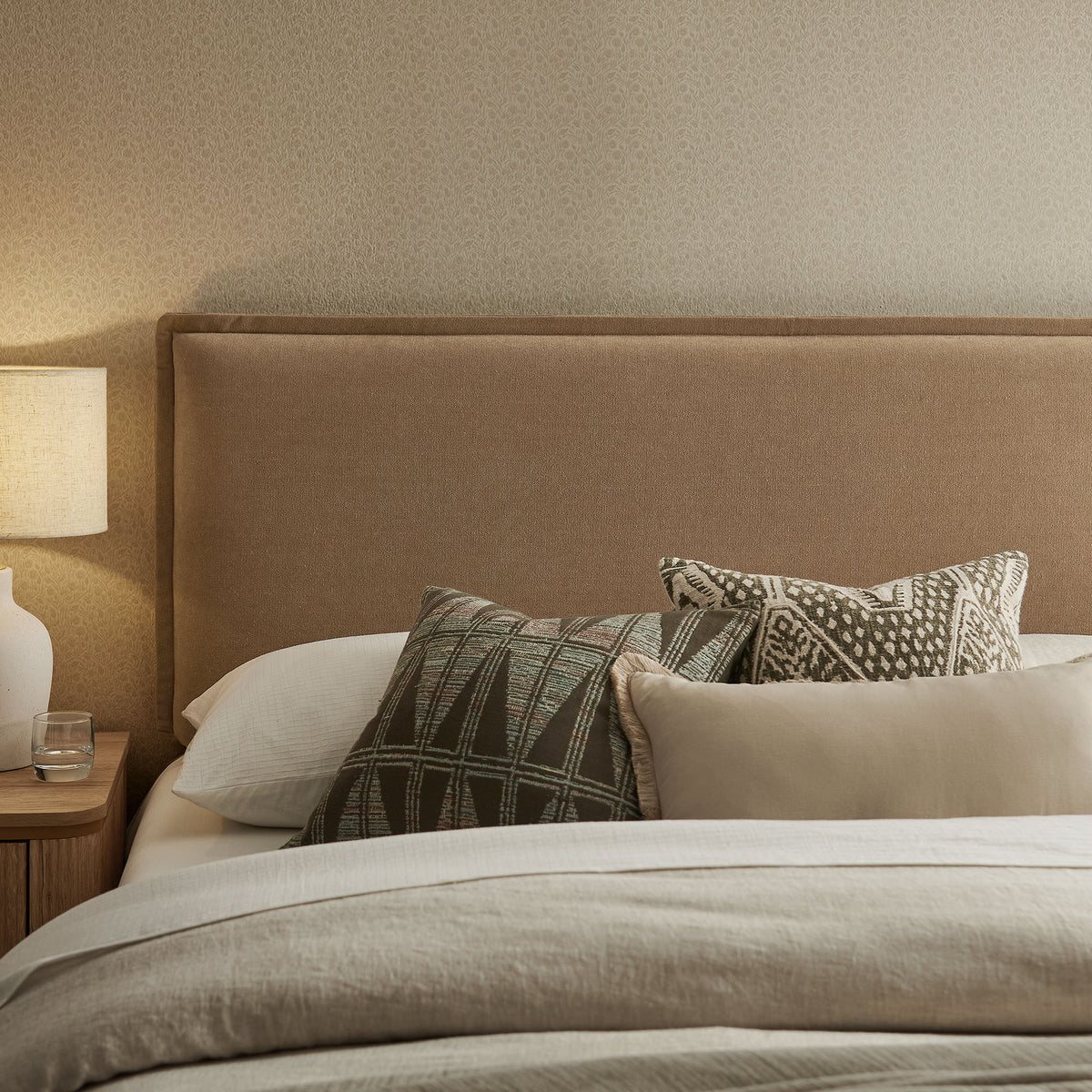 Camille Upholstered Linen Blend Queen Size Headboard by Modway