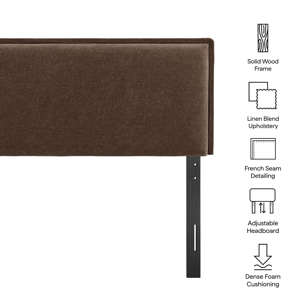 Camille Upholstered Linen Blend Queen Size Headboard by Modway
