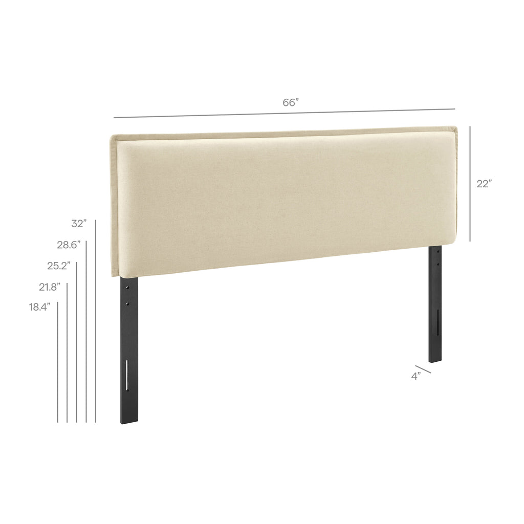 Camille Upholstered Linen Blend Queen Size Headboard by Modway