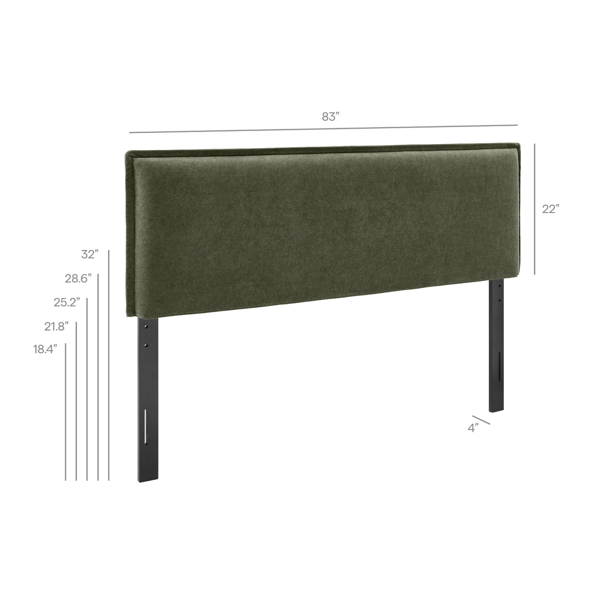 Camille Upholstered Linen Blend King Size Headboard by Modway