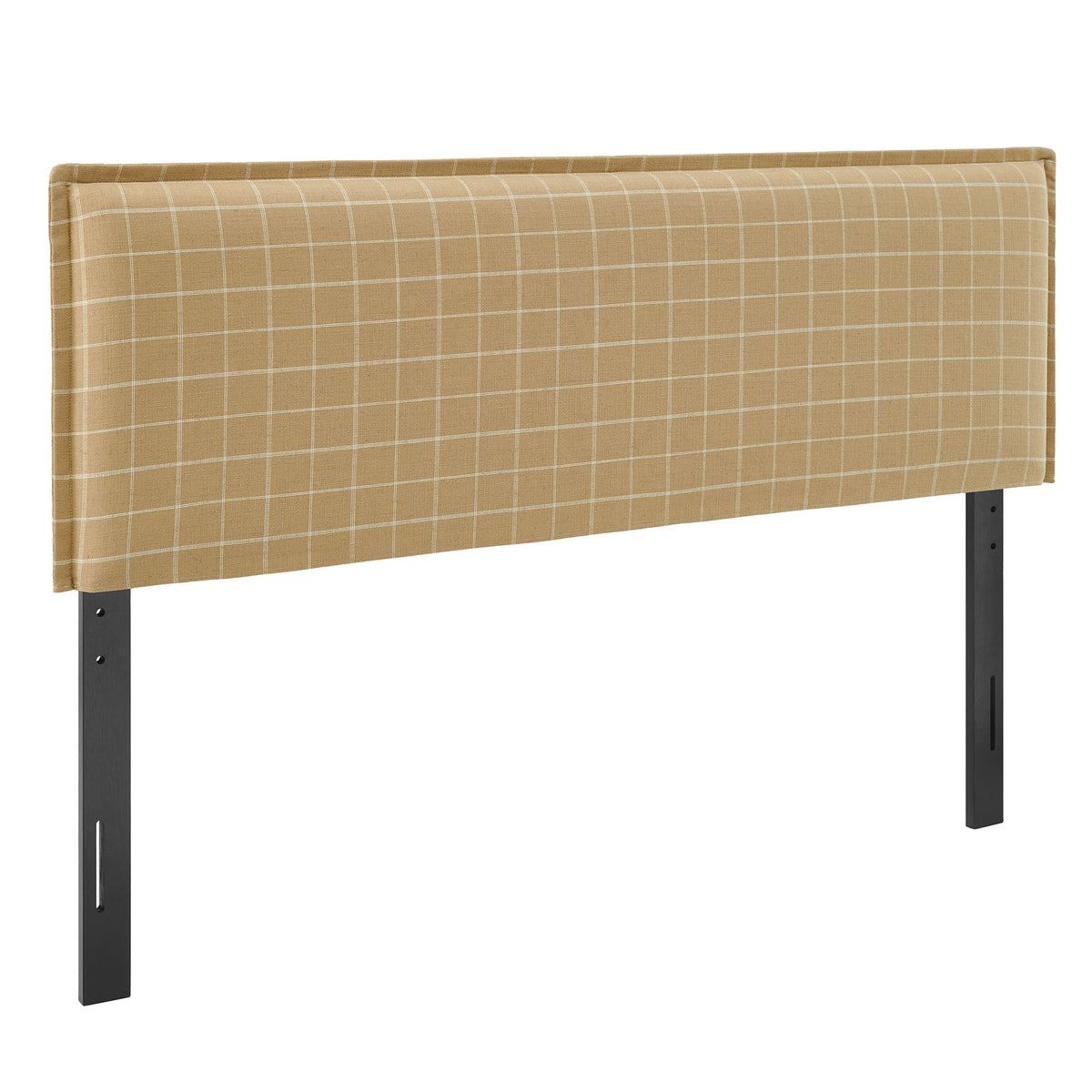 Camille Checkered Linen Blend King Size Headboard by Modway