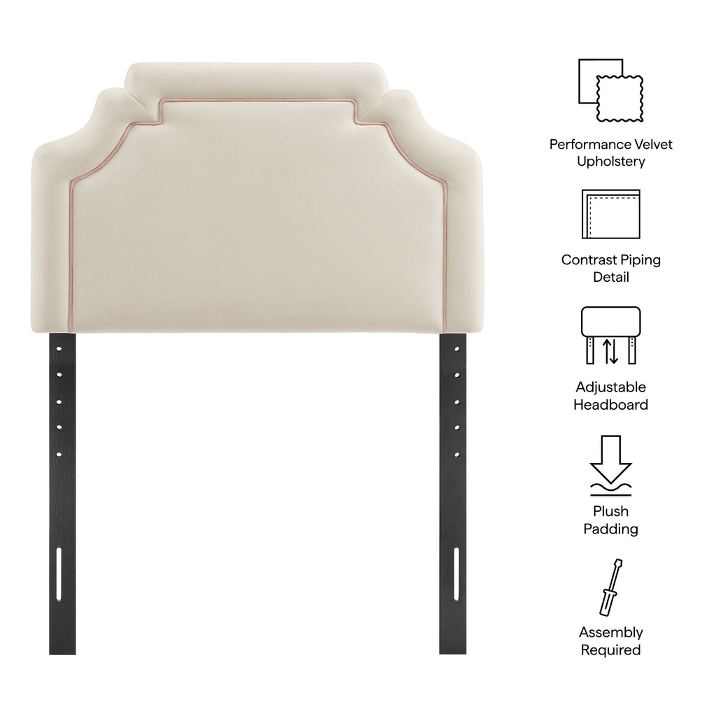 Magnolia Stain-Resistant Performance Velvet Twin Size Headboard by Modway