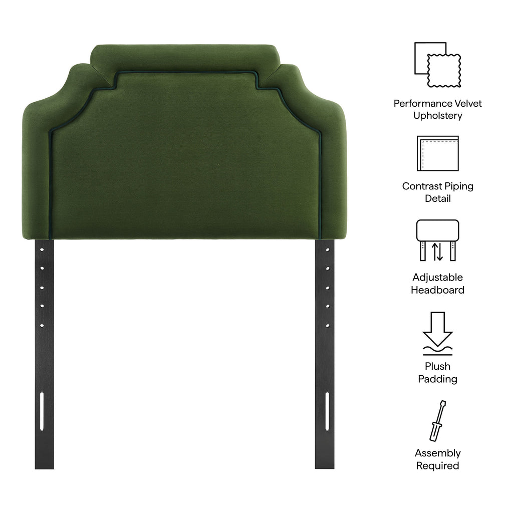 Magnolia Stain-Resistant Performance Velvet Twin Size Headboard by Modway
