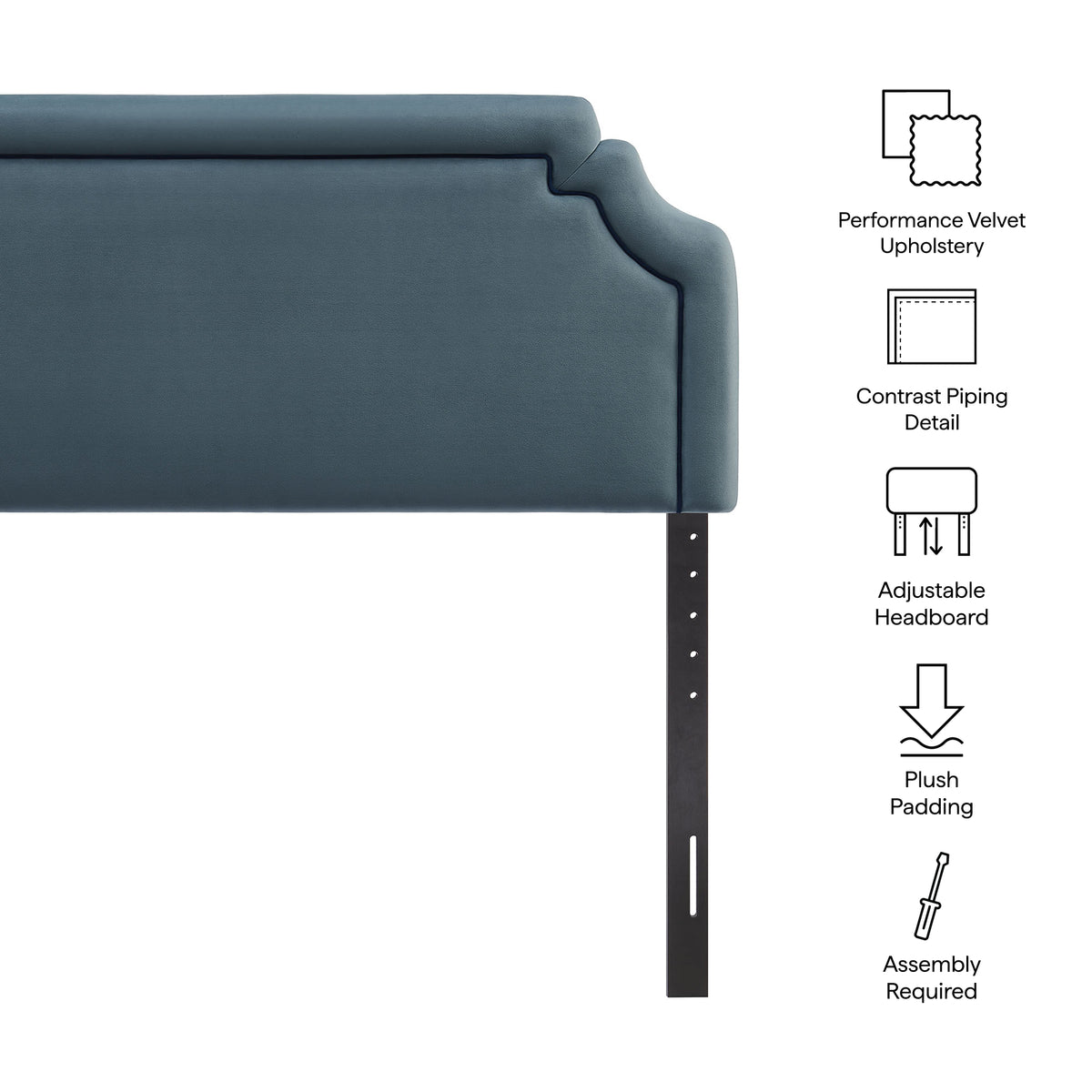 Magnolia Stain-Resistant Performance Velvet Full Size Headboard by Modway