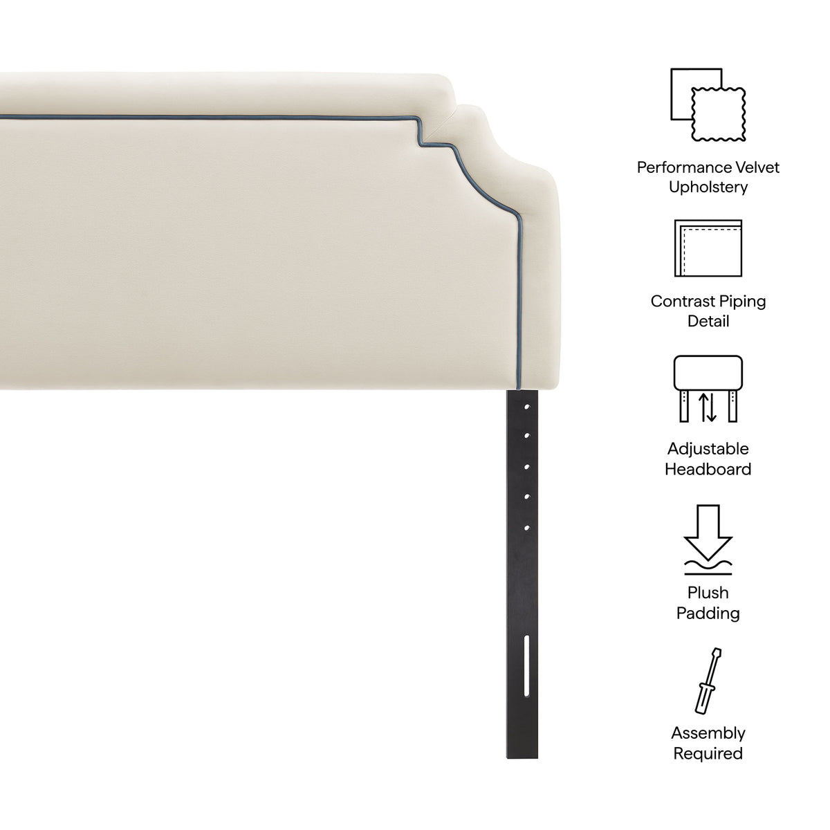Magnolia Stain-Resistant Performance Velvet Queen Size Headboard by Modway