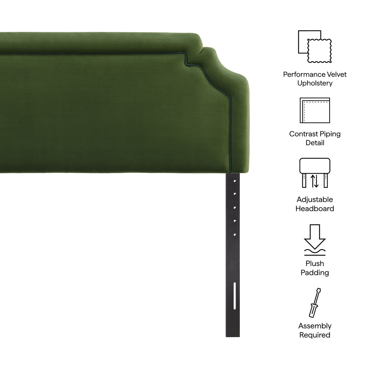Magnolia Stain-Resistant Performance Velvet Queen Size Headboard by Modway