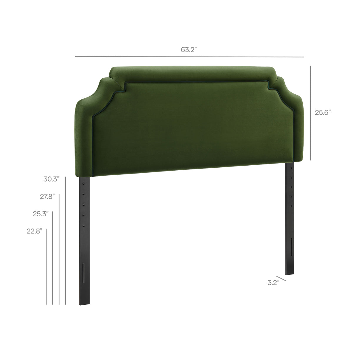Magnolia Stain-Resistant Performance Velvet Queen Size Headboard by Modway