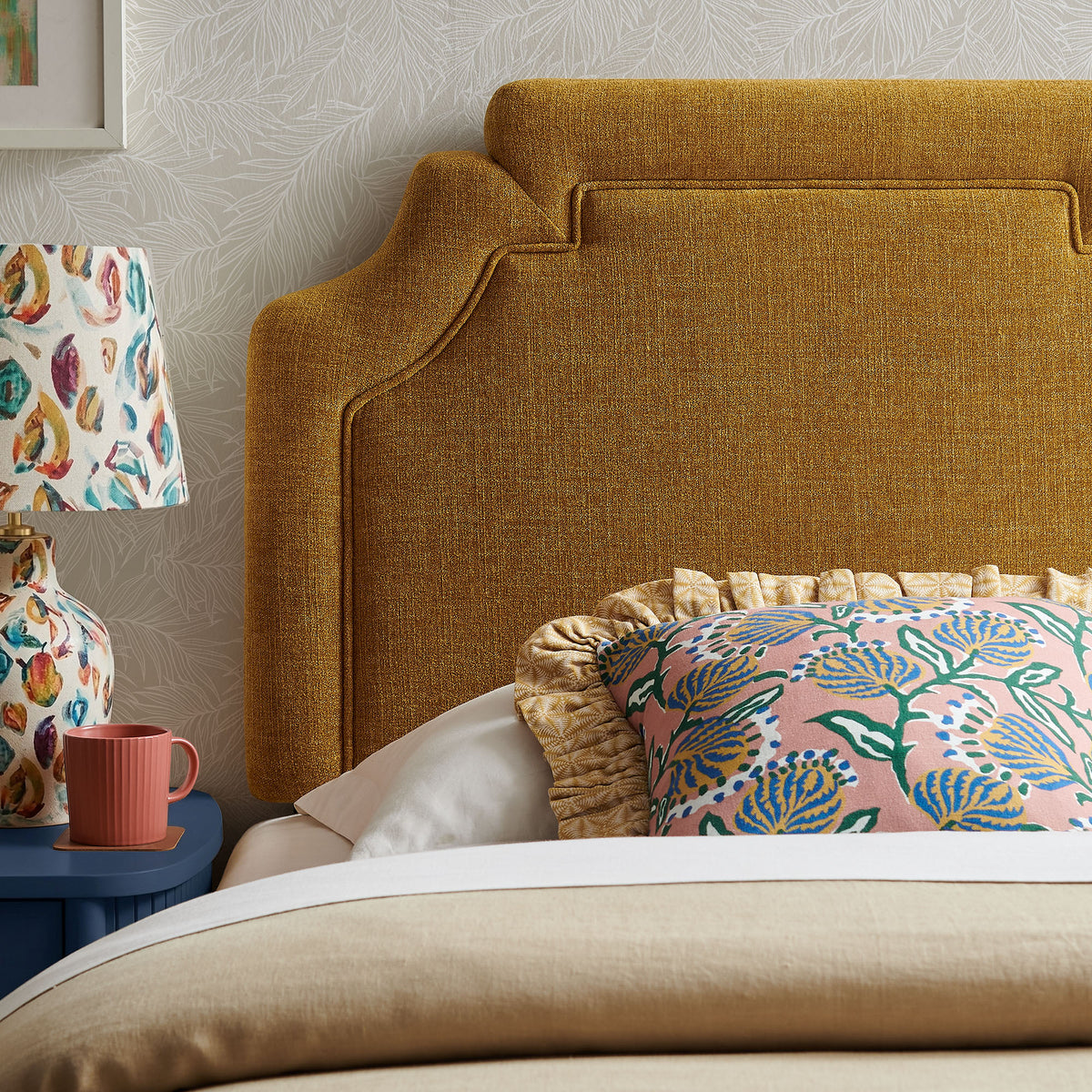 Magnolia Upholstered Fabric Twin Size Headboard by Modway