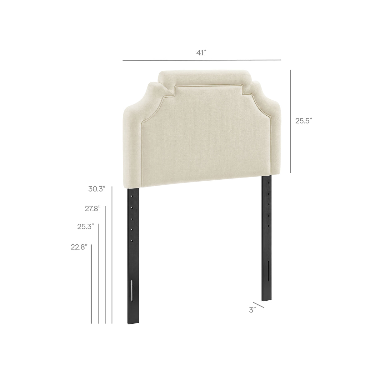 Magnolia Upholstered Fabric Twin Size Headboard by Modway