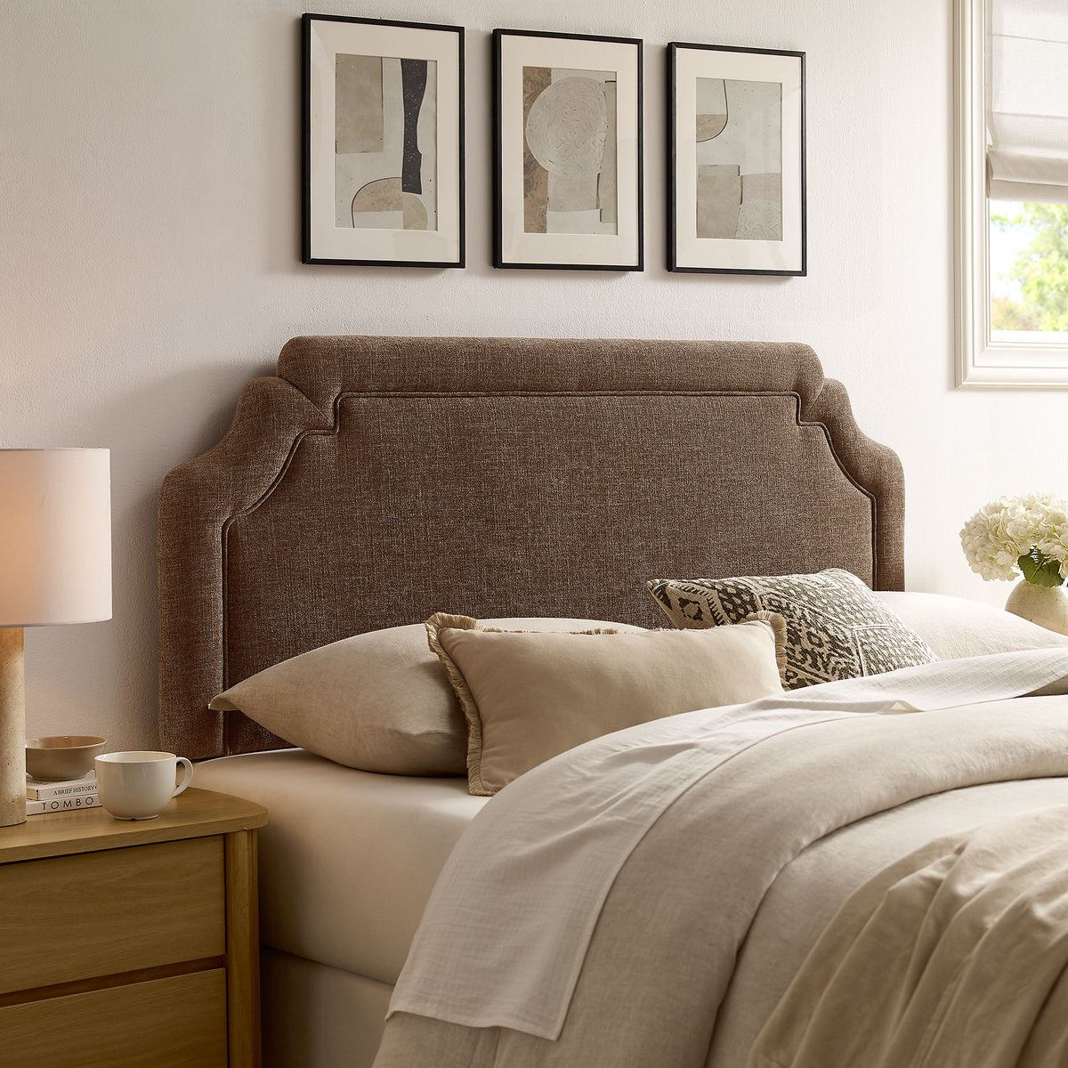 Magnolia Upholstered Fabric Full Size Headboard by Modway