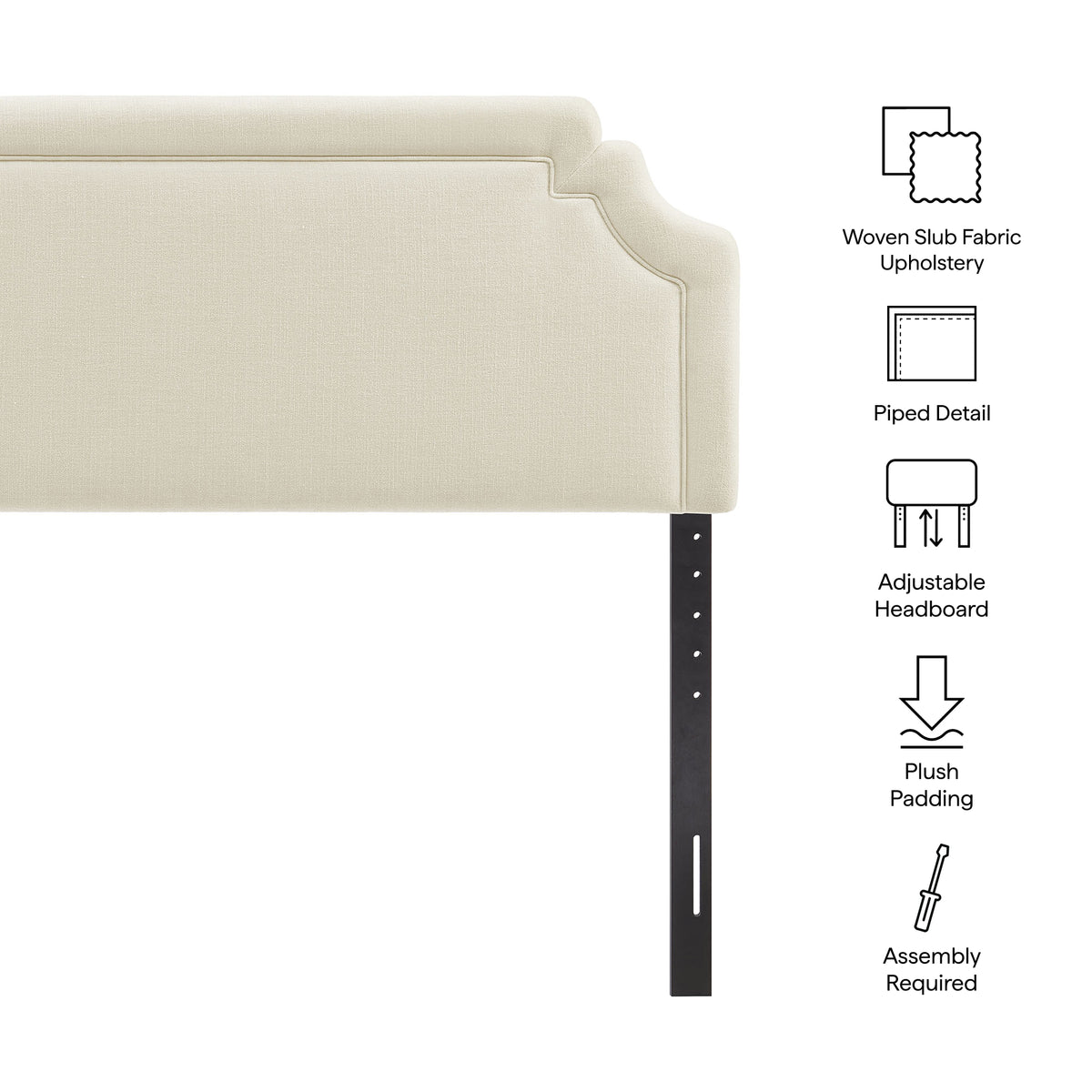 Magnolia Upholstered Fabric King Size Headboard by Modway