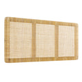 Sandy Wall Mounted Wood and Rattan Full Size Headboard by Modway