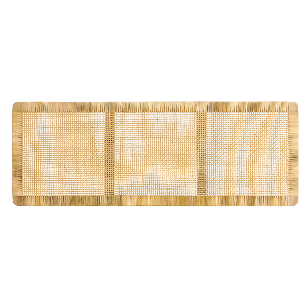 Sandy Wall Mounted Wood and Rattan Full Size Headboard by Modway