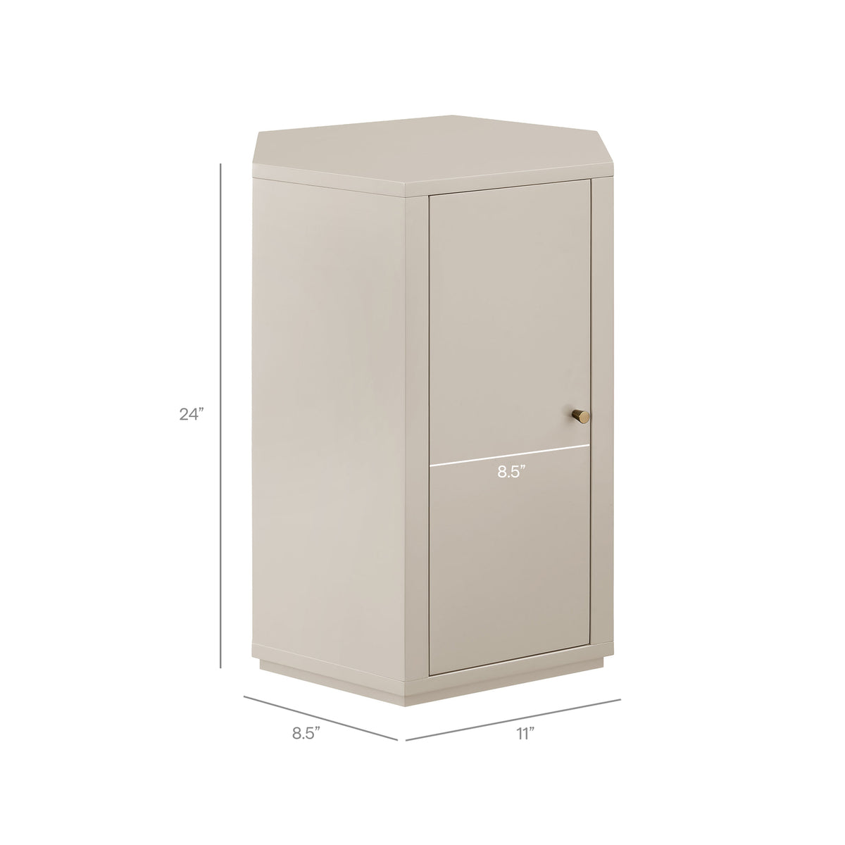 Kade Faceted Semi-Gloss Side Table by Modway