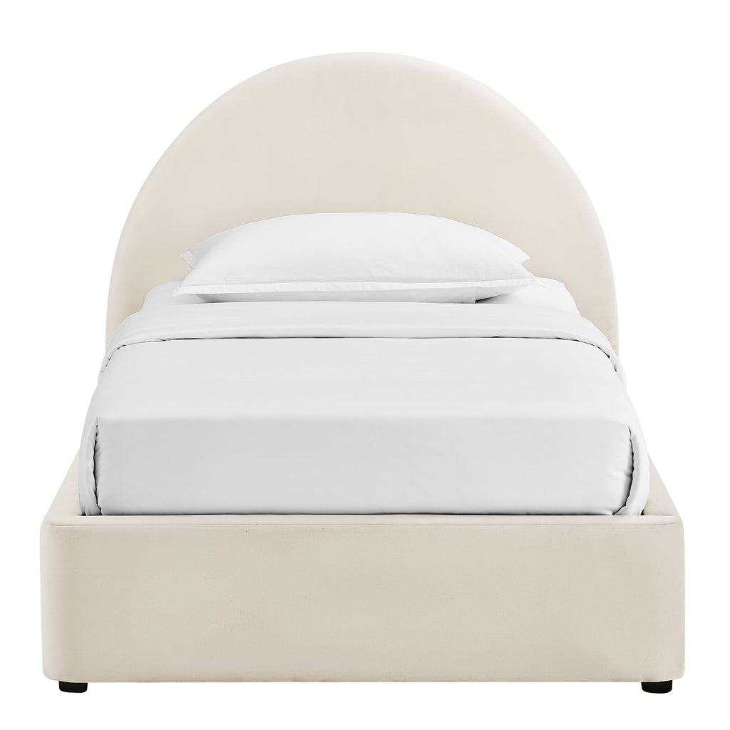 Resort Twin Arched Performance Velvet Storage Platform Bed Frame by Modway