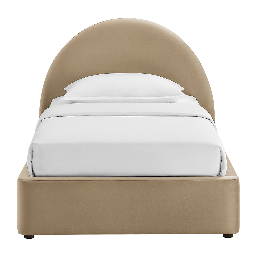Resort Twin Arched Performance Velvet Storage Platform Bed Frame by Modway