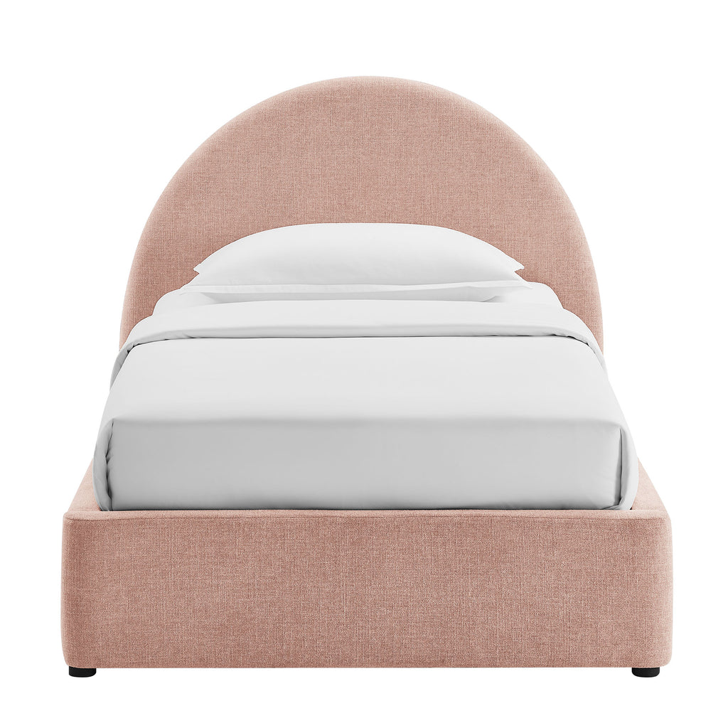 Resort Twin Arched Upholstered Fabric Storage Platform Bed Frame by Modway