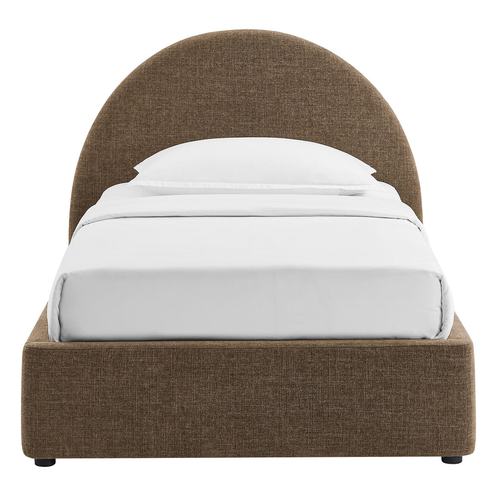 Resort Twin Arched Upholstered Fabric Storage Platform Bed Frame by Modway