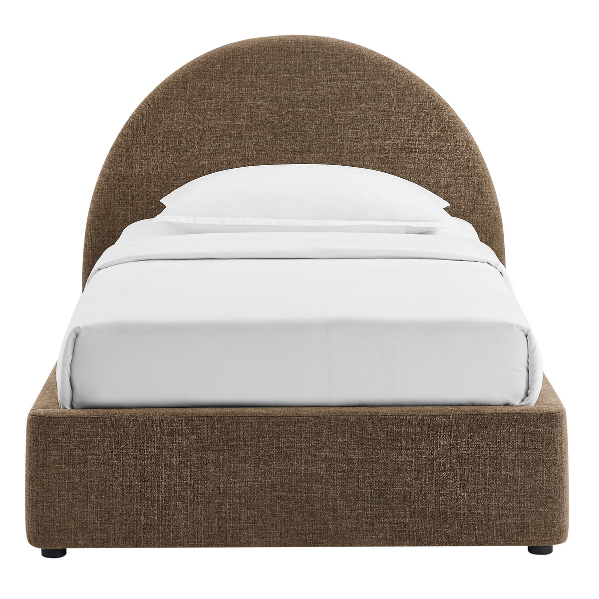 Resort Twin Arched Upholstered Fabric Storage Platform Bed Frame by Modway