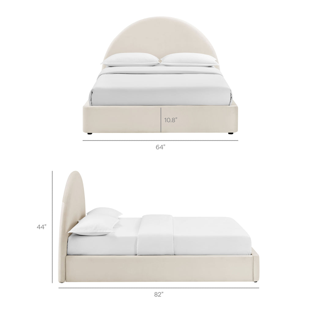 Resort Full Arched Performance Velvet Storage Platform Bed Frame by Modway
