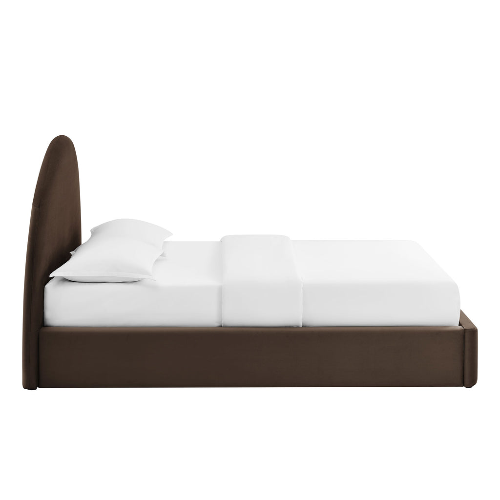 Resort Full Arched Performance Velvet Storage Platform Bed Frame by Modway
