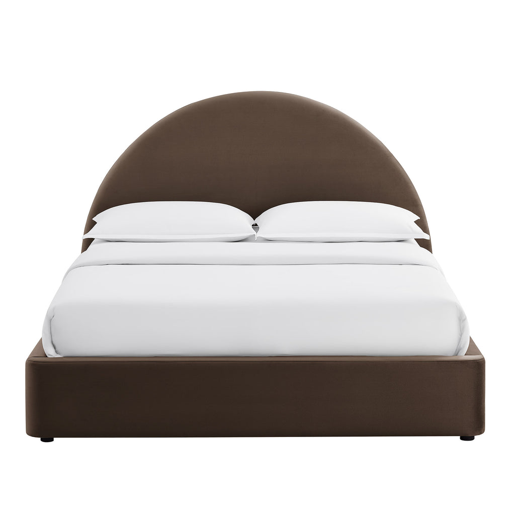 Resort Full Arched Performance Velvet Storage Platform Bed Frame by Modway