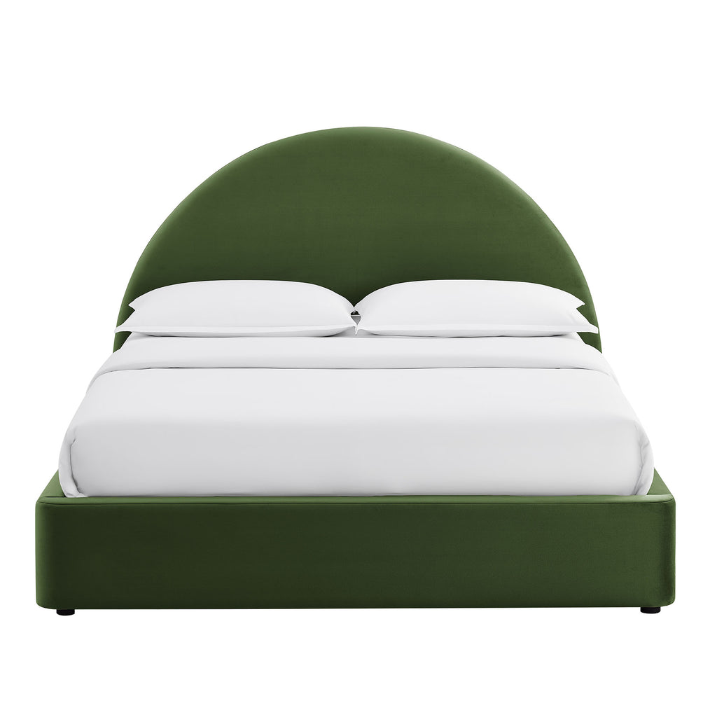 Resort Full Arched Performance Velvet Storage Platform Bed Frame by Modway