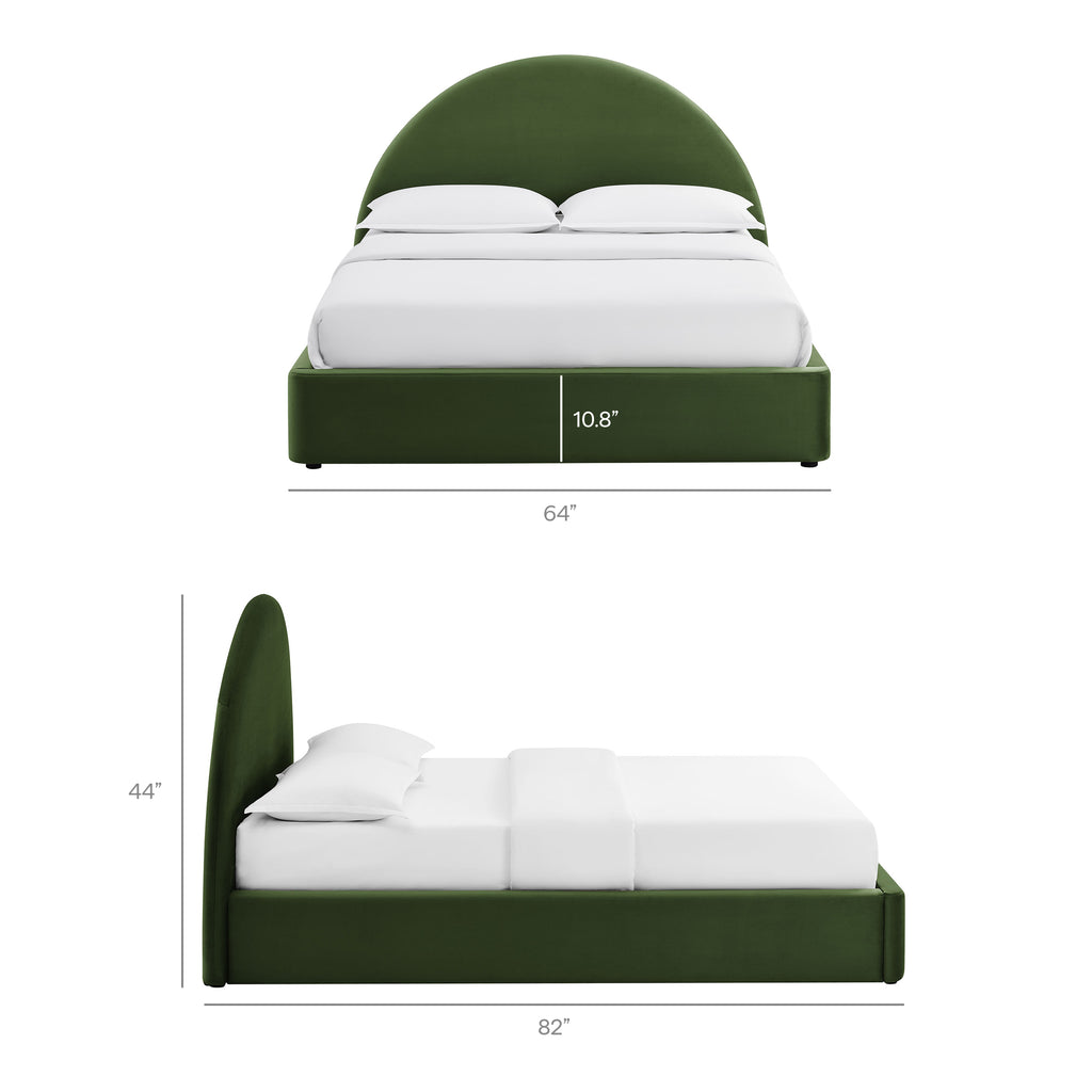 Resort Full Arched Performance Velvet Storage Platform Bed Frame by Modway