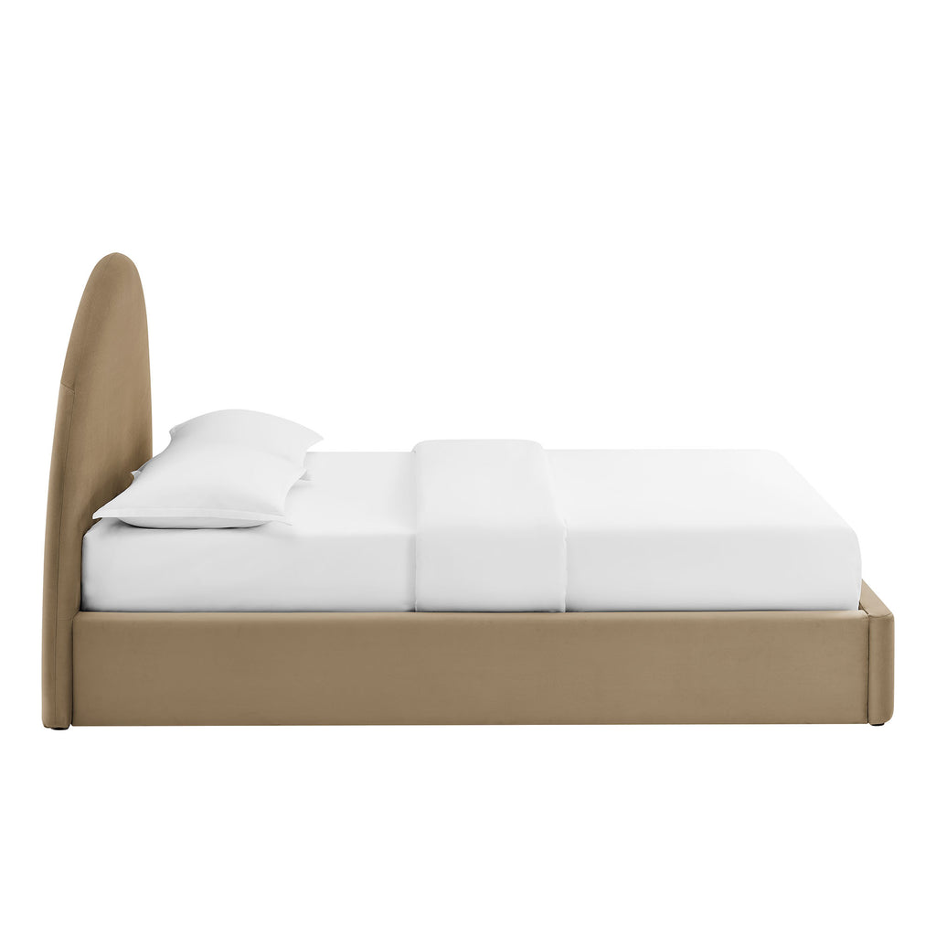 Resort Full Arched Performance Velvet Storage Platform Bed Frame by Modway