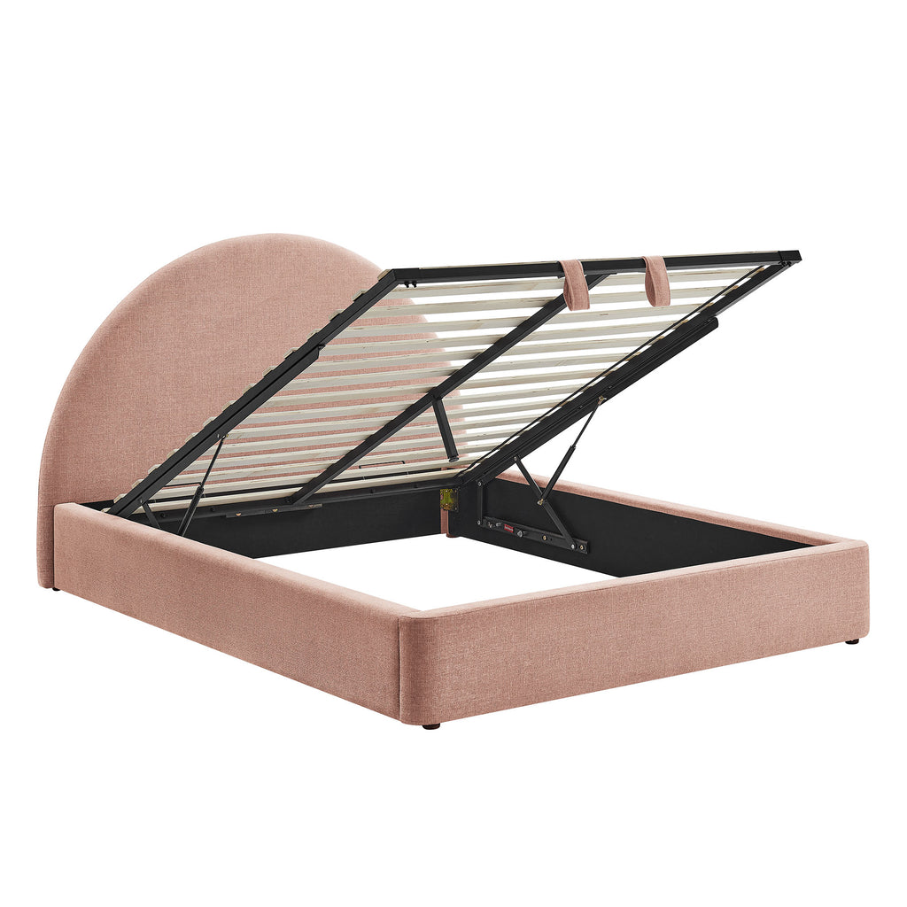 Resort Full Arched Upholstered Fabric Storage Platform Bed Frame by Modway