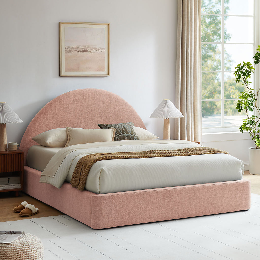 Resort Full Arched Upholstered Fabric Storage Platform Bed Frame by Modway