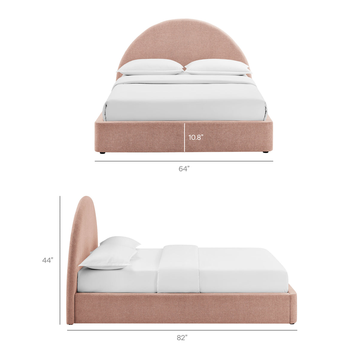 Resort Full Arched Upholstered Fabric Storage Platform Bed Frame by Modway