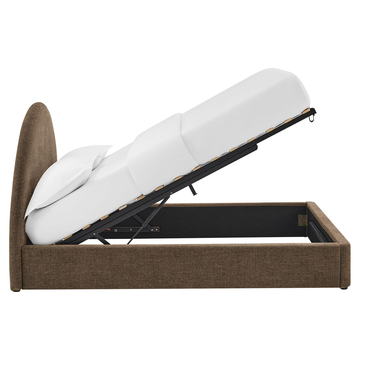 Resort Full Arched Upholstered Fabric Storage Platform Bed Frame by Modway